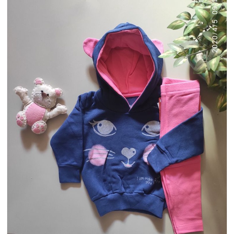 Conjunto Feminino e masculino em moletom - moda bebê