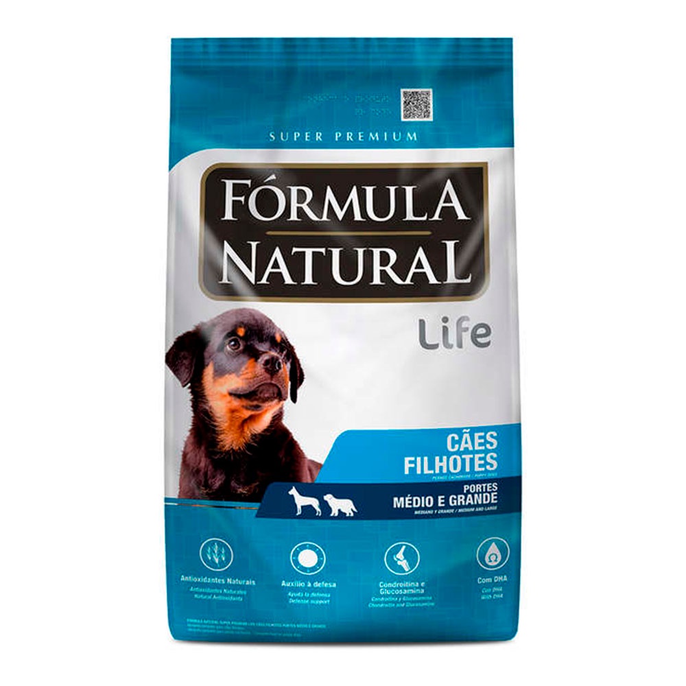 Ração Fórmula Natural Cães Filhotes Raças Médias e Grande - 15kg em Oferta na Shopee