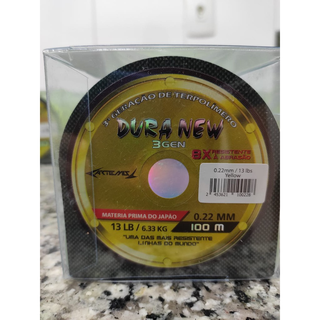 Linha Monofilamento DuraNew (duranium) Amarela 100m - VARIOS TAMANHOS
