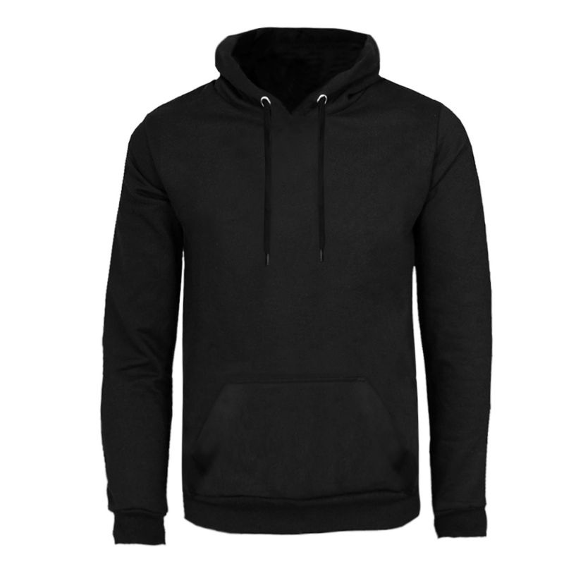 Moletom Canguru Unissex Feminino e Masculino Casaco Com Capuz Flanelado Blusa de Frio Moleton Algodão Liso Sem Estampa