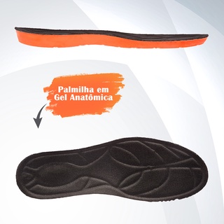 Palmilha em gel PU 1 par macia e confortável anti impacto. Botas, Coturnos e Adventures. Numeração 33 ao 46.