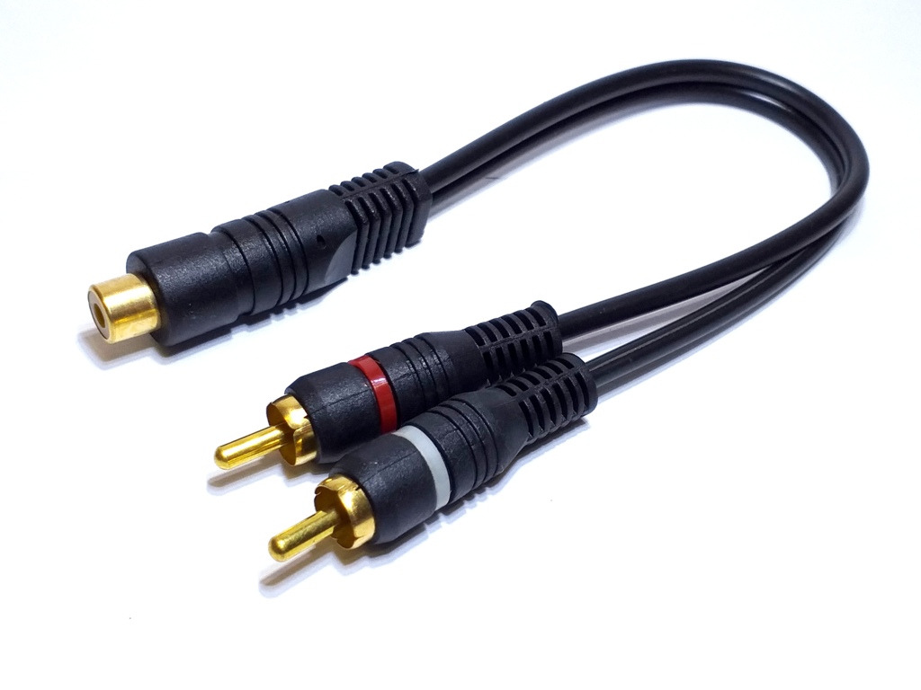 Kit 10 Cabos RCA Y 2M1F 2 Machos 1 Fêmea Plug Injetado Cabo