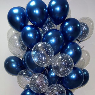 Balão De Estrelas Transparente De 12 Polegadas De 20pcs Balões De Latex Com Pérola Azul Luminoso Decoração De Festa De Aniversário De Casamento em Oferta na Shopee