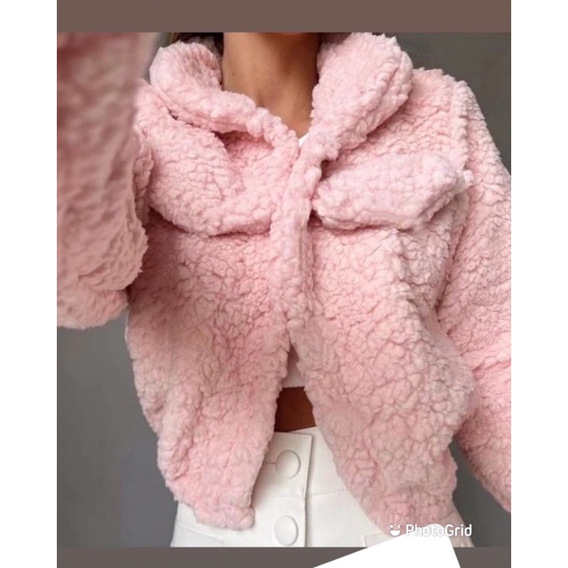 casaco teddy inverno feminino