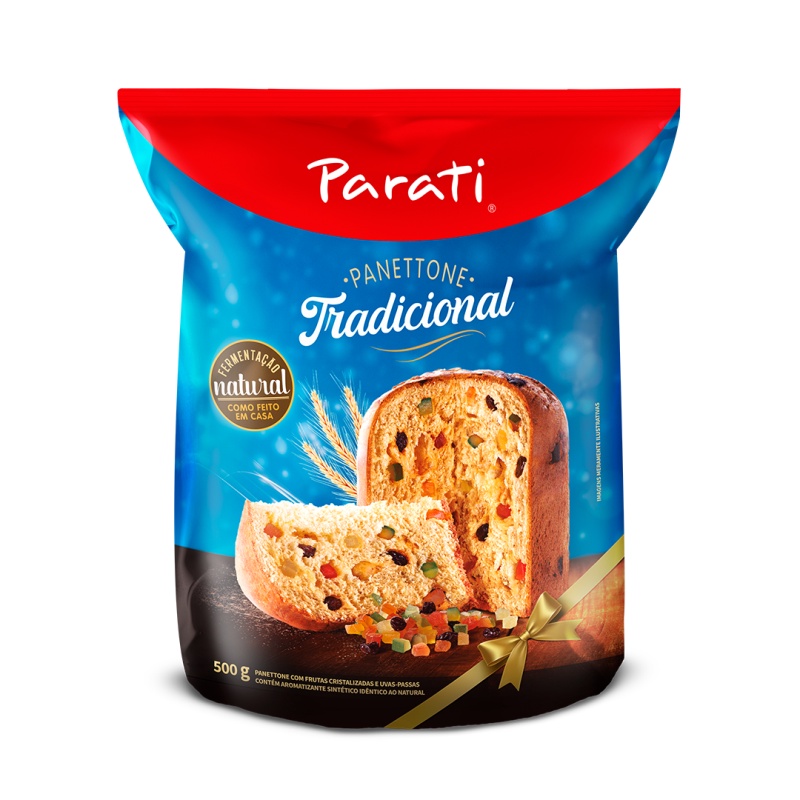 PANETONE PARATI TRADICIONAL 500G FRUTAS CRISTALIZADAS | Shopee Brasil