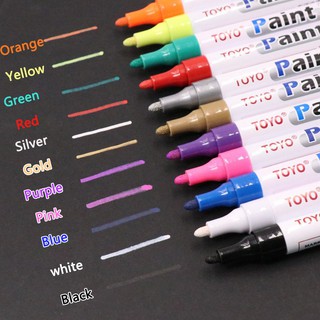 Pronta Entrega! Caneta Marcadora Permanente De 11 Cores Para Pintura / Arte / Artigos Escolares / Papelaria