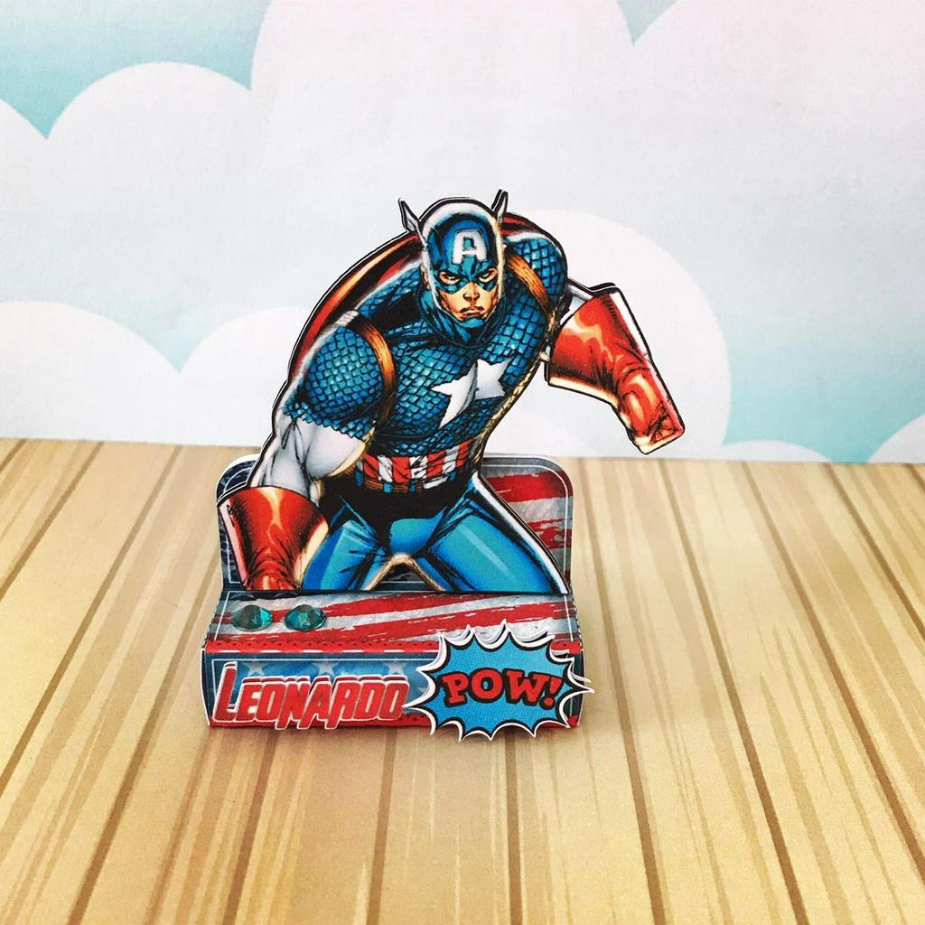 Caixinhas personalizadas, milk, cone, lembrancinhas, decoração Kit de festa aniversário capitão america vingadores
