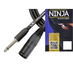 Cabo Desbalanceado Santo Ângelo P10 x XLR Macho Ninja 3,05m NM Original Profissional