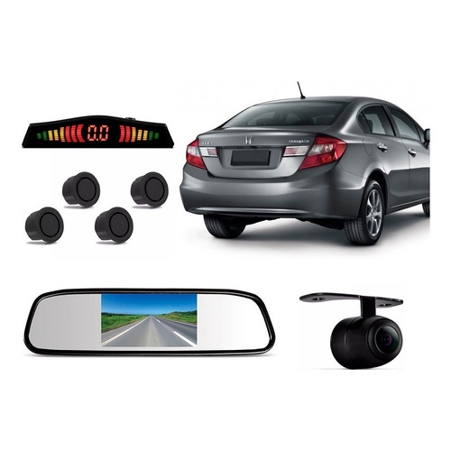Sensor De Estacionamento Câmera De Re Retrovisor Honda Civic