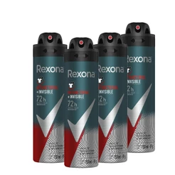 Kit 4 Desodorantes Rexona Men Motionsense Antitranspirante Aerossol Antibacterial e Invisible 150ml