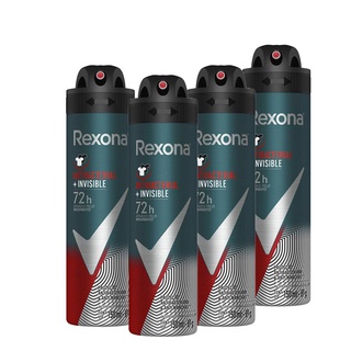 Kit 4 Desodorantes Rexona Men Motionsense Antitranspirante Aerossol Antibacterial e Invisible 150ml