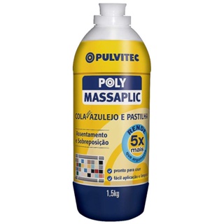 Cola Para Azulejo Pastilha 1,5KG Massaplic FA022 PULVITEC em Oferta na Shopee