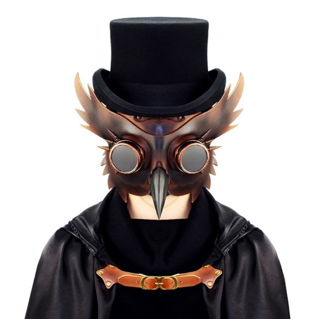 Dr Steampunk Praga Doctor Mask Dr Beulenpest Bico Máscaras Máscara De Couro Marrom Gótico