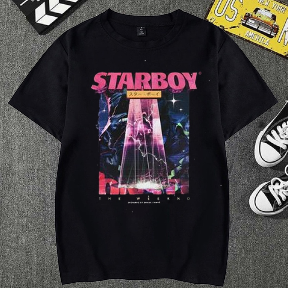 Camiseta Basica Camisa The Weeknd Poster Starboy Album Universe Moda Unissex