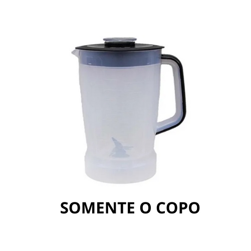 Copo para Liquidificador Philco Multiprocessador PMP1600 9 em 1 Preto Translúcido/Plástico SOMENTE O COPO