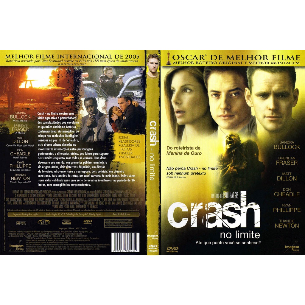DVD Original Crash No Limite (Sandra Bullock, Brendan Fraser e Matt Dillon)