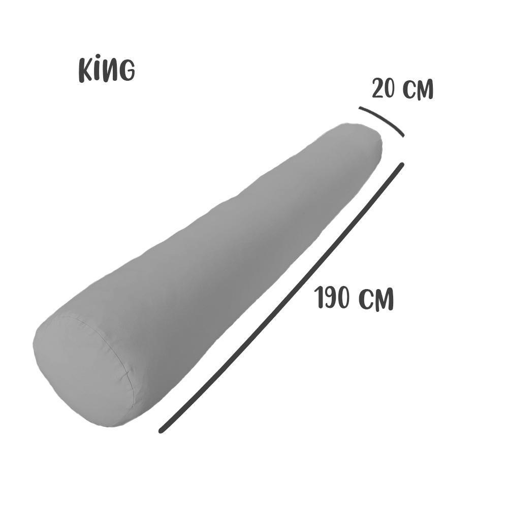 Capa para Rolo de Cabeceira King 190x20cm Cinza Arrumadinho Enxovais