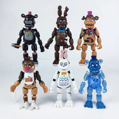 Conjunto de Figuras de Ação de Animais Brinquedo Five Nights Urso Modelo Bonecos
