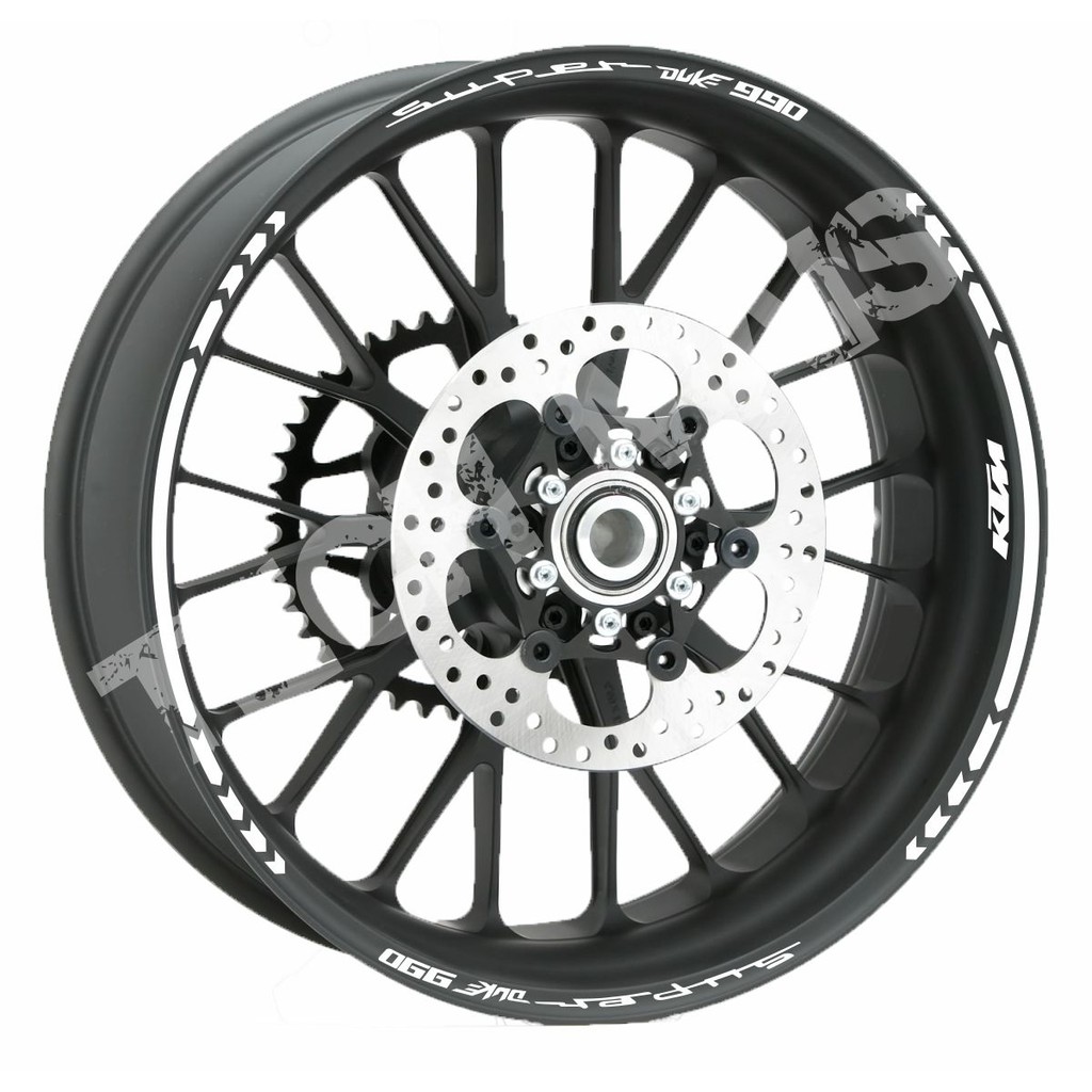 Adesivo Friso de moto Refletiva Kit  KTM SUPER DUKE 990 Direcional fita para roda.