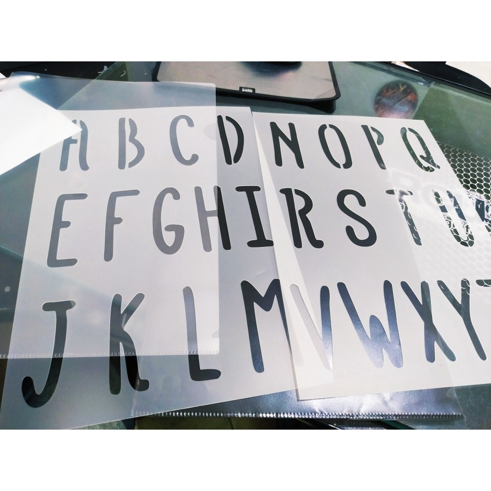 Stencil Letras Alfabeto Cursivo / Molde Letras Cusivas