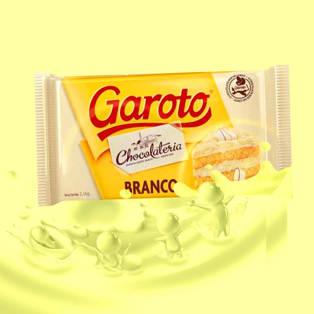 Chocolate Branco Barra Garoto 2,1KG Shopee Brasil