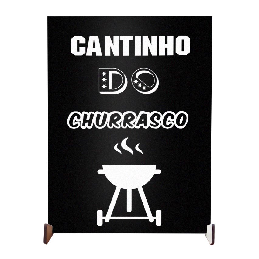 plaquinha decorativa personalizada cantinho do churrasco