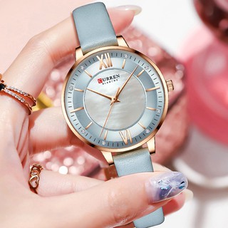 Curren Relógio De Pulso De Quartzo Com Strass Stras De Couro 9080 l em Oferta na Shopee