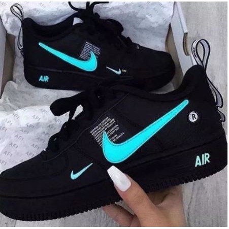 air max de couro preto