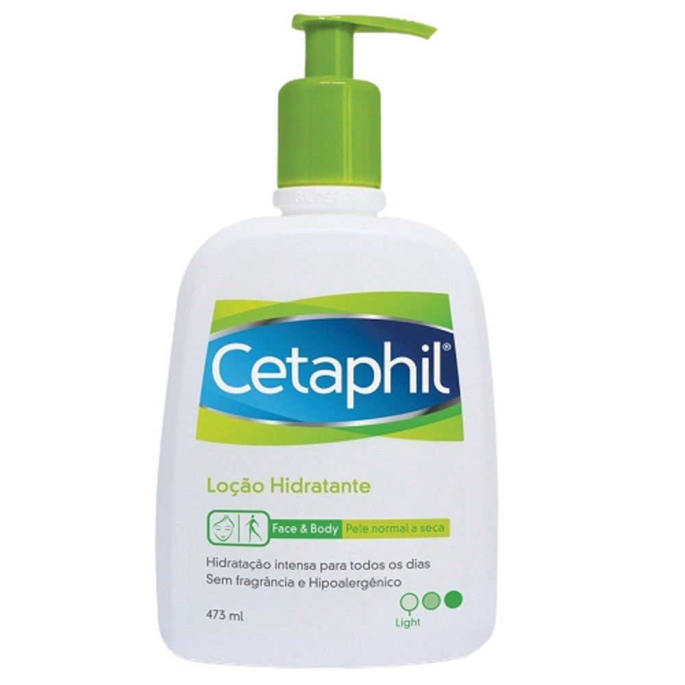 Cetaphil loção hidratação 473mL pele áspera extrema mão canela verde com válvula