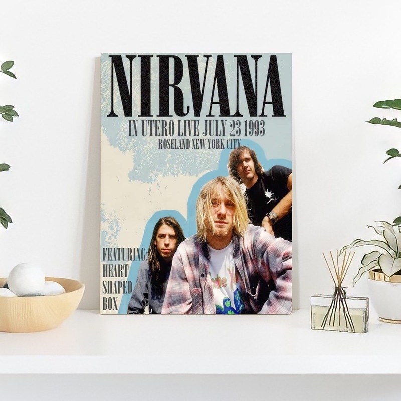 Placa decorativa quadro Nirvana / musica / papel de parede | Shopee Brasil