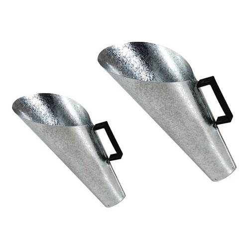 Concha Cereais Galvanizada Cabo Plástico 1kg E 500g Zatti