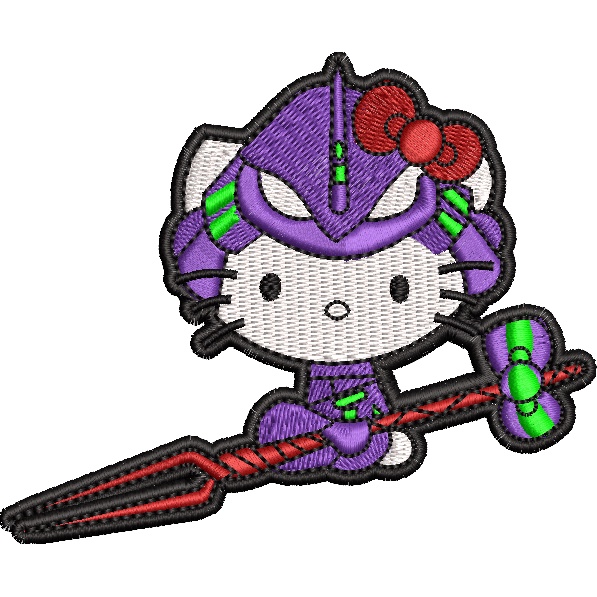 PaTCH Hello Kitty Patch evangelion EVA anime eva 01 bordado termoclante