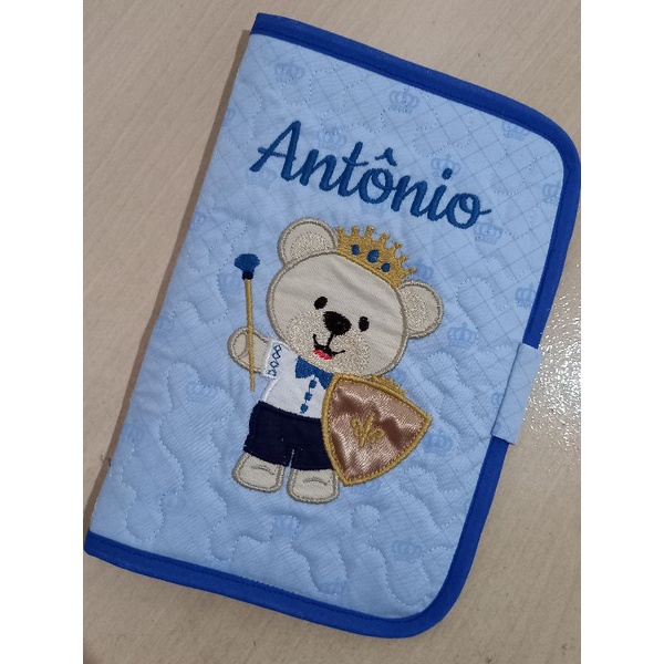 Capa de Cartão de Vacinas Urso Rei