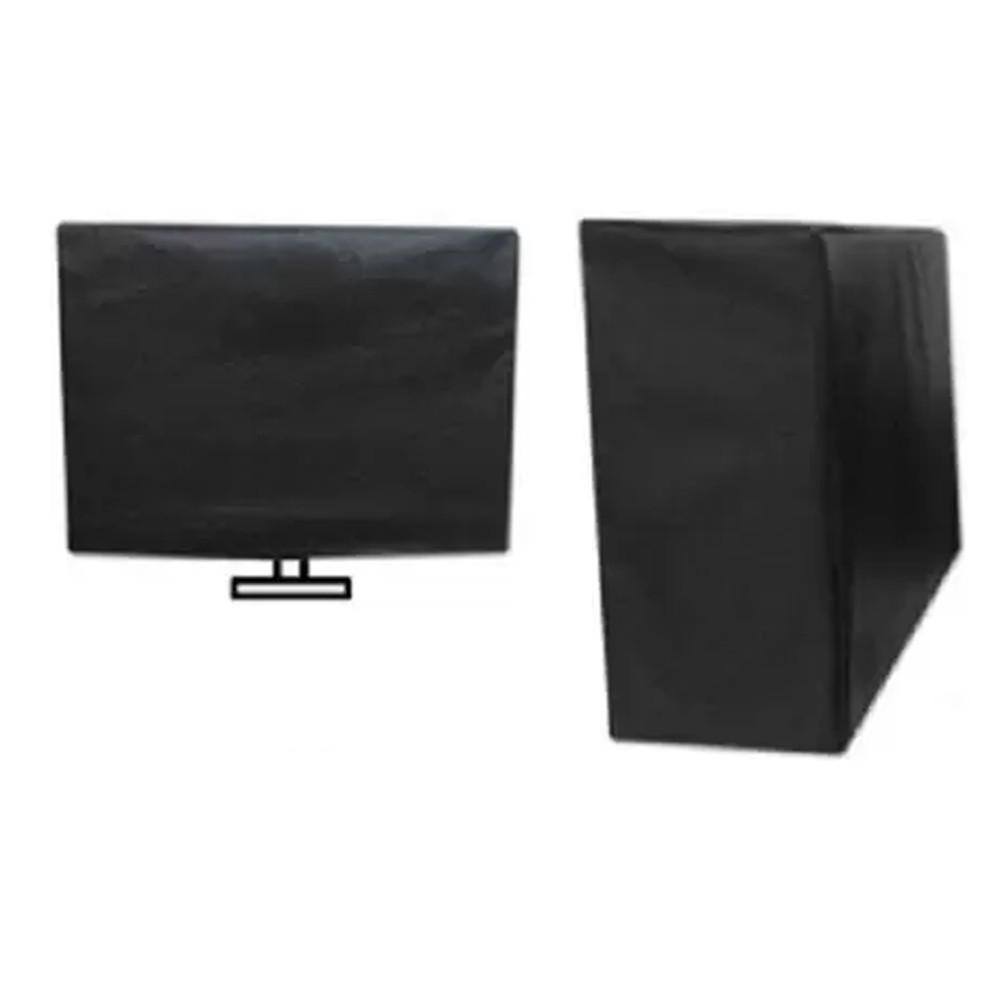 Kit 2 Capa para Monitor 20 Polegadas e Gabinete PC Preta UV