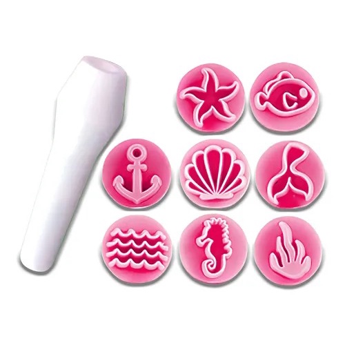 Kit Carimbos Fundo Do Mar Com 9 Peças Da Blue Star em Oferta na Shopee