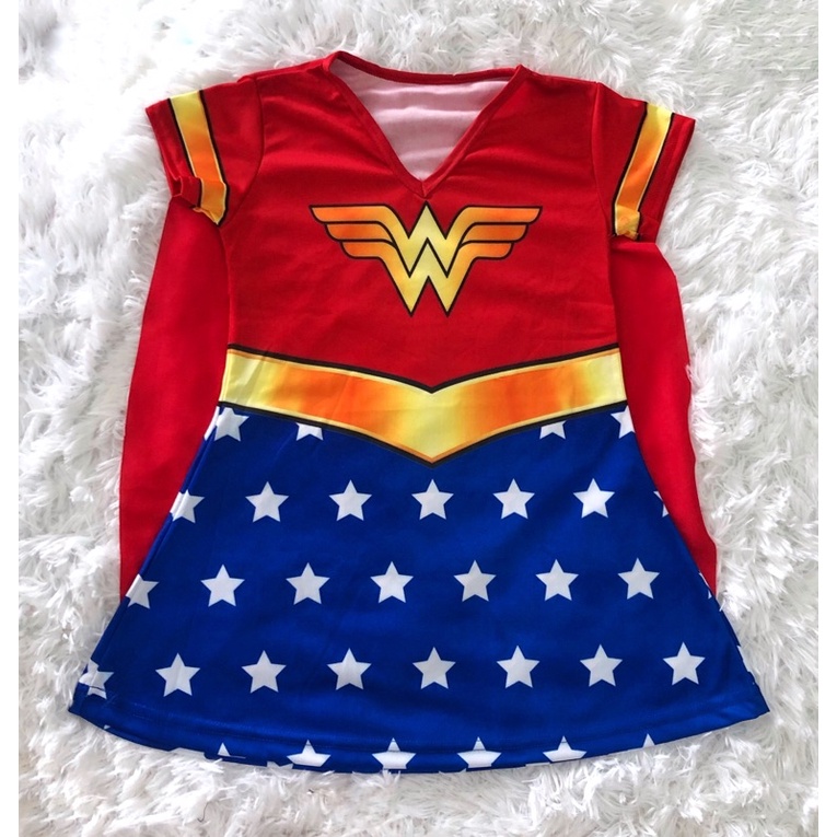 Fantasia Temática Mulher Maravilha Infantil Feminina Princesa Barato Menina Promoção em Oferta na Shopee
