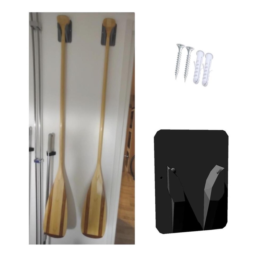 Suporte Para Remo Canoa Havaiana Caiaque Decoracao Parede Vertical Alta Qualidade
