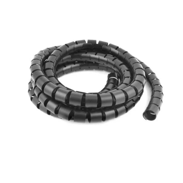 Organizador De Fios Cabos Espiral 3/4 Preto 1 Metro