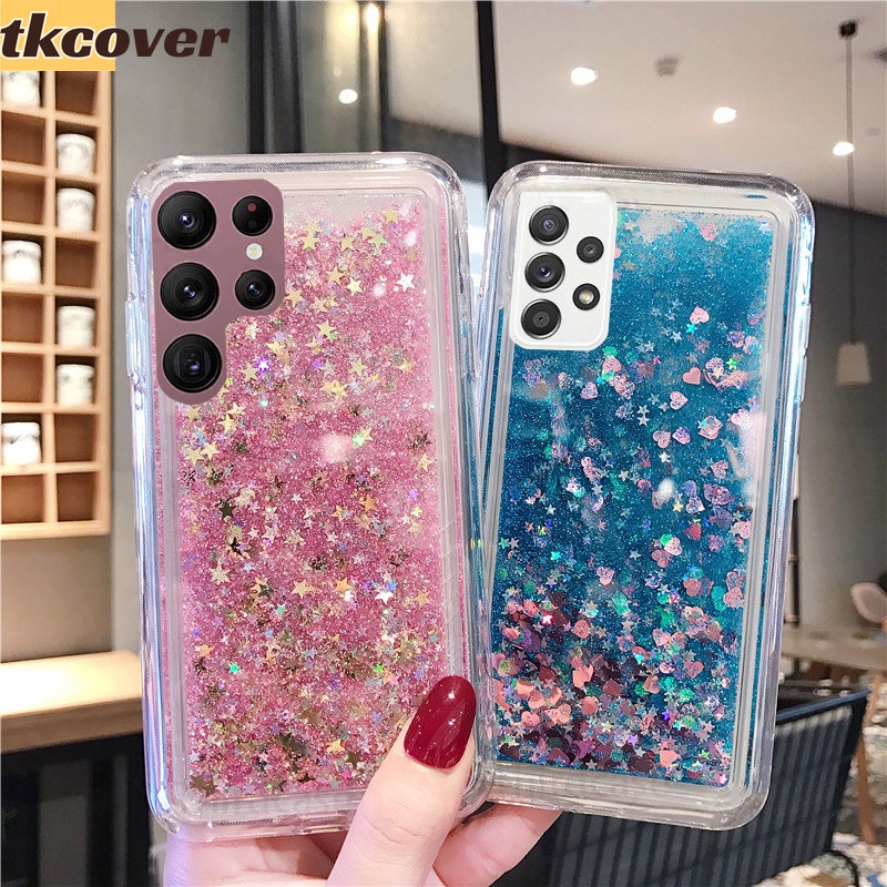 Capa Com Glitter Coração Amor Para Samsung A53/A13/A22/A32/A52/A52S/A72/A12//A02S/A70//A50S/A30S//A30/A20S/M32/M12//M42