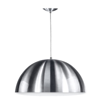 Lustre Pendente Meia Lua 40cm Aluminio New Escovado