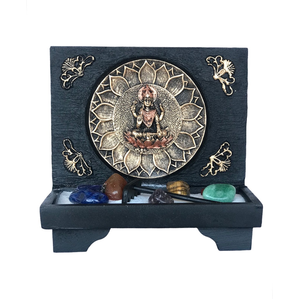 Altar Jardim Zen Hindu Mistico Esoterico + Pedras 7 Chakras