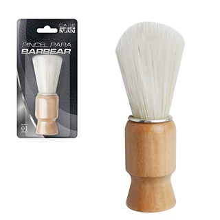 Pincel Para Barbear 9Cm Pincel para barba cerdas sintéticas pincel para espuma barbear pincel retro cabo madeira
