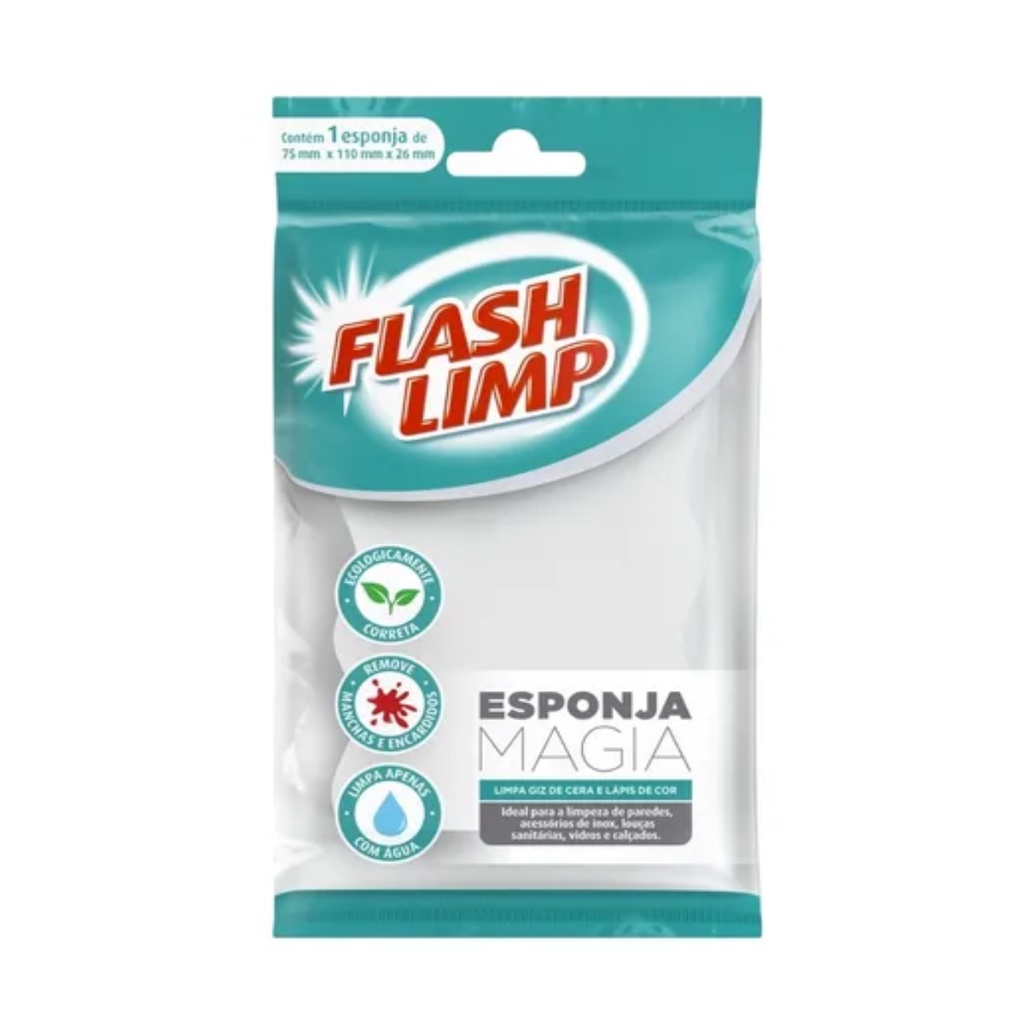 Esponja Magia Limpeza Parede Azulejo Multiuso Flash Limp