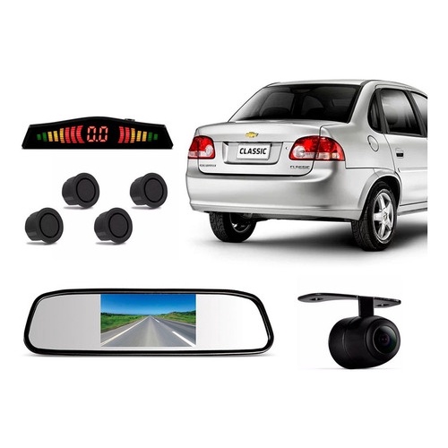 Retrovisor Com Câmera De Ré Sensor Estacionamento Gm Corsa