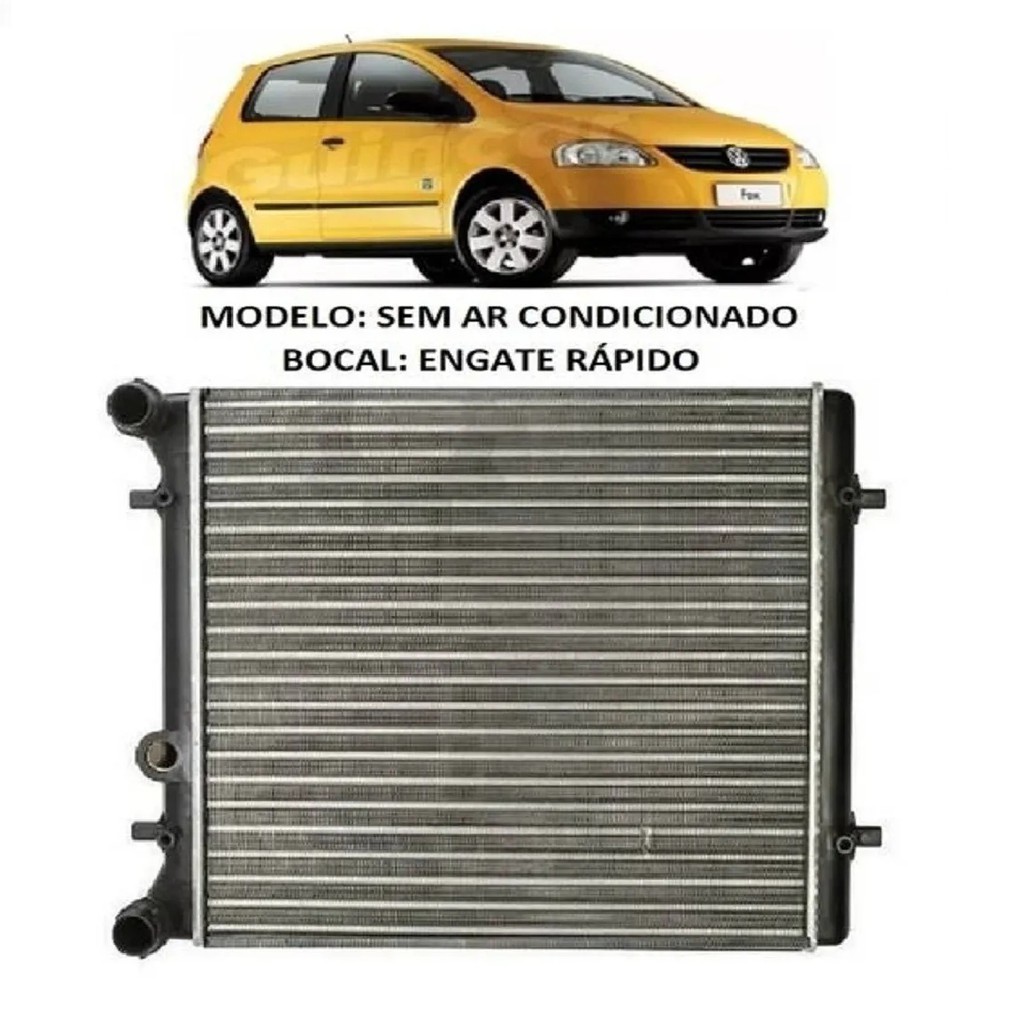 Radiador Fox 1.0 1.6 Sem Ar 2003 2004 2005 - Engate Rapido