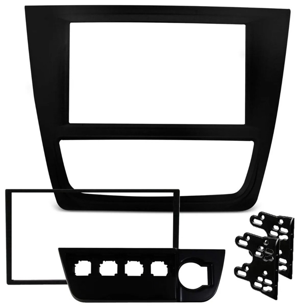 Moldura 2 DIN Multimidia DVD Gol Saveiro Voyage G6 Preta em Oferta na Shopee