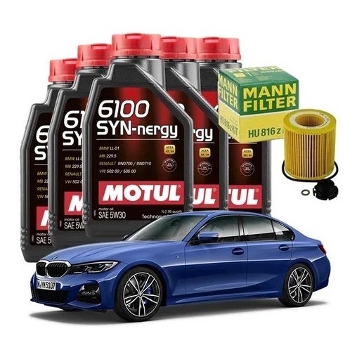 Kit Troca De Oleo Bmw 320i 2.0 2014/2019, Motul 5w30 5 litros | Shopee ...