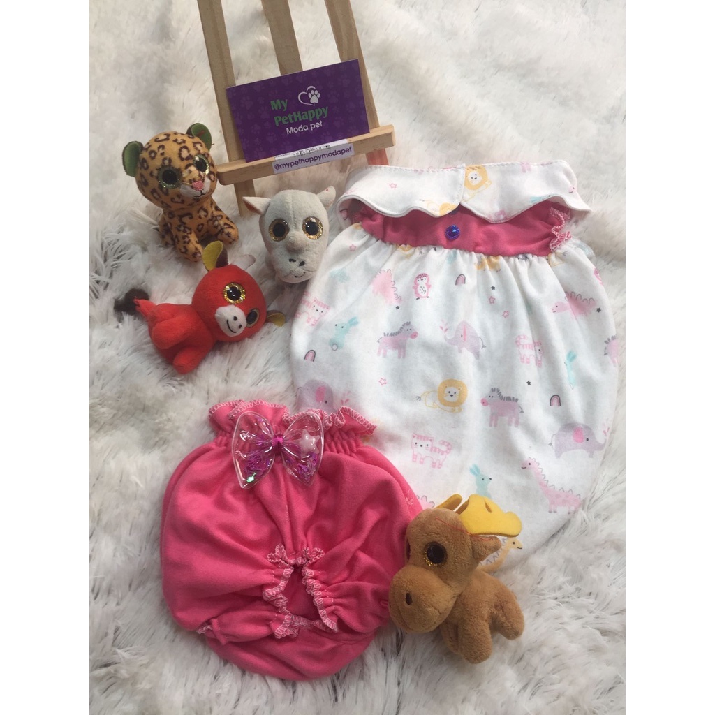 Calcinha Higiênica Ou Conjunto Para Cachorros E Gatos - Calcinha Higienica Para Pets