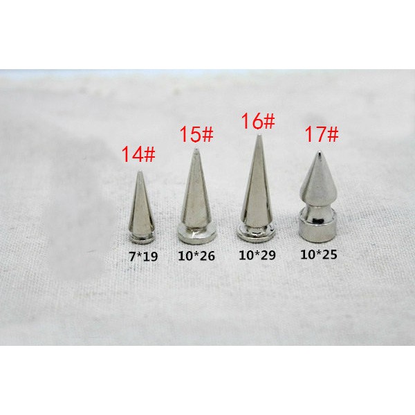 Detalhes do Todos os tipos prata espinhos rebites para couro studs e spikes rivets
