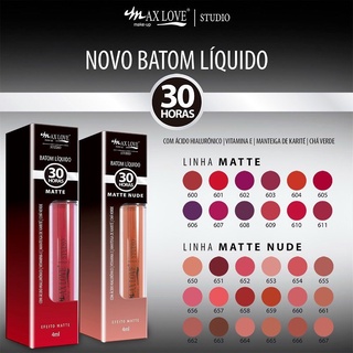 Batom Líquido Matte 30 Horas Max Love